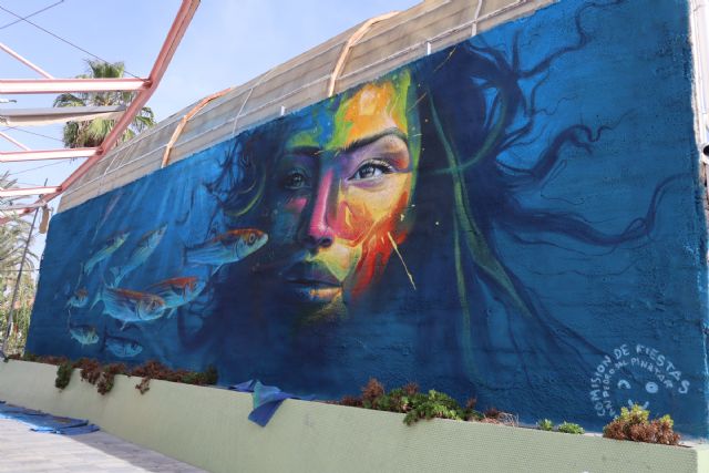 El artista urbano Goyo 203 embellece La Ventana al Mar Menor de Lo Pagán - 2, Foto 2
