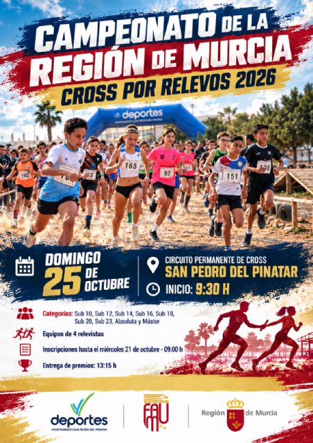 San Pedro del Pinatar, sede del Regional de Cross por Relevos el pr�ximo domingo