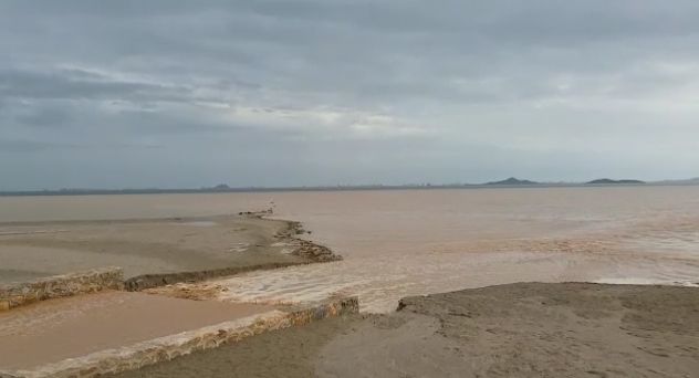 Entrada de agua de lluvia en el Mar Menor.15 noviembre 2018. Los Alcázares, Foto 1