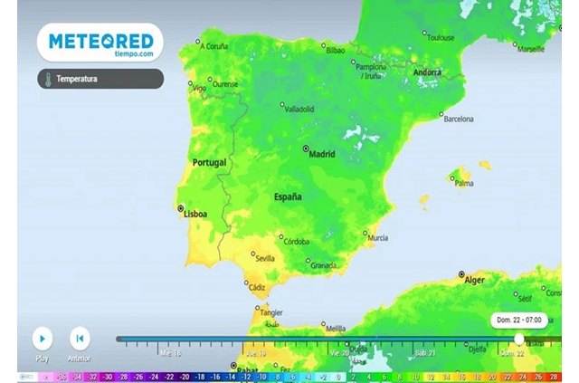 Durante la madrugada del domingo los valores nocturnos serán inferiores a los 5°C en todo el interior peninsular., Foto 1