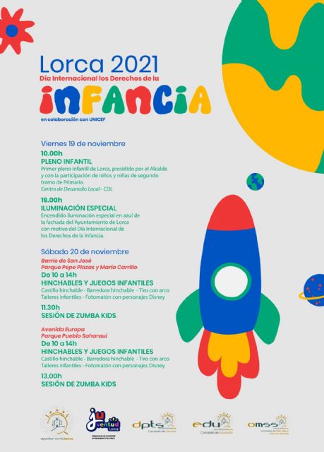 El Ayuntamiento de Lorca celebrará el primer Pleno Infantil de la historia del municipio, el viernes 19 de noviembre, para conmemorar el Día Internacional de los Derechos de la Infancia - 1, Foto 1