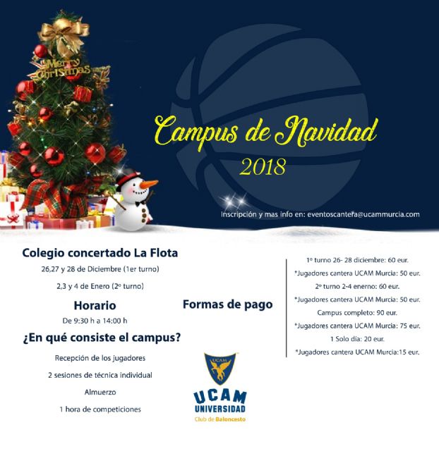 ¡Llega el II Campus de Navidad del UCAM Murcia CB! - 1, Foto 1