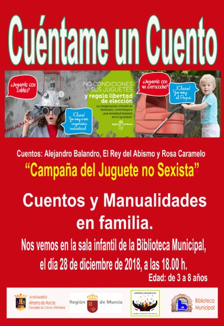 Cuentacuentos en la biblioteca: campaña del juguete no sexista, Foto 1