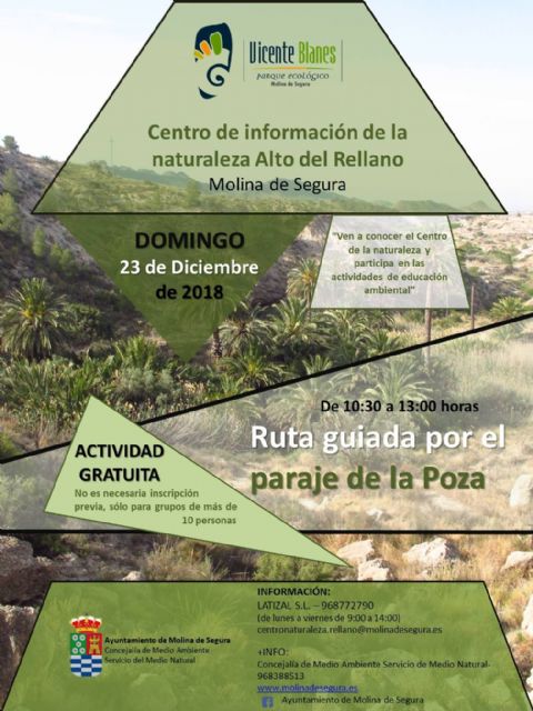 El Centro de Información de la Naturaleza Alto del Rellano de Molina de Segura organiza una ruta guiada por el paraje de La Poza y el arrecife fosilizado de corales El Apóstol el domingo 23 de diciembre - 1, Foto 1