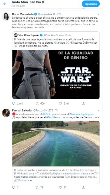 IU-Verdes denuncia el uso partidista de las redes sociales de la Junta Municipal de San Pío X - 2, Foto 2