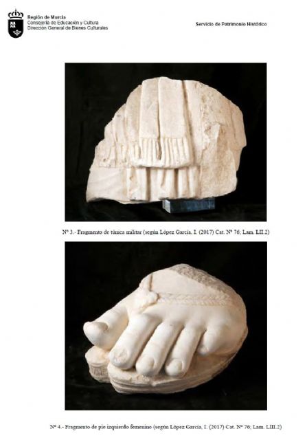 Huermur apoya la protección BIC de las esculturas romanas de Osuna reencontradas en Murcia - 5, Foto 5