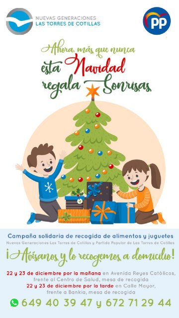 Nuevas Generaciones llevará a cabo una campaña navideña de recogida de alimentos y juguetes - 1, Foto 1