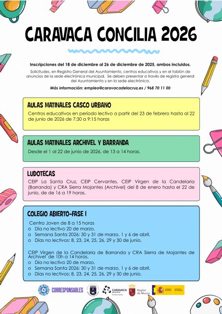 El Ayuntamiento de Caravaca pone en marcha el Plan 'Caravaca Concilia' para el a&ntilde;o 2026 - 2, Foto 2
