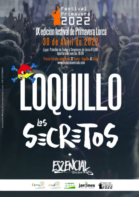 Loquillo, Los Secretos y Essencial Rock Band componen el cartel de la IX edición del 'Festival de Primavera Lorca' que se celebrará el próximo 30 de abril en Ifelor - 1, Foto 1
