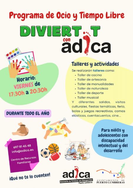 La Asociación de Personas con Discapacidad 'El Castillo' (ADICA) pone en marcha un programa de ocio y tiempo libre destinado a niños, adolescentes y personas adultas con discapacidad intelectual y del desarrollo en Puerto Lumbreras - 4, Foto 4
