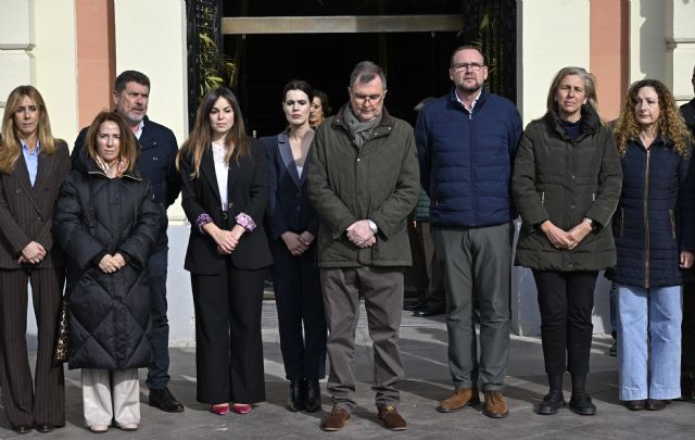 El Ayuntamiento de Murcia guarda un minuto de silencio en memoria de las víctimas del accidente ferroviario en Adamuz - 3, Foto 3