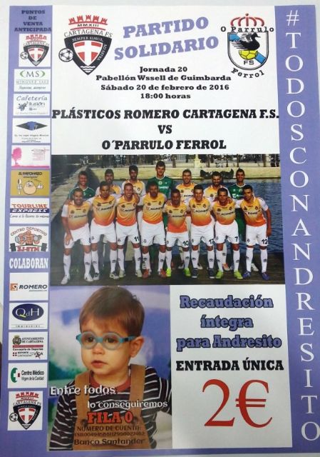 El Cartagena F.S. juega el sábado en favor de Andresito - 1, Foto 1