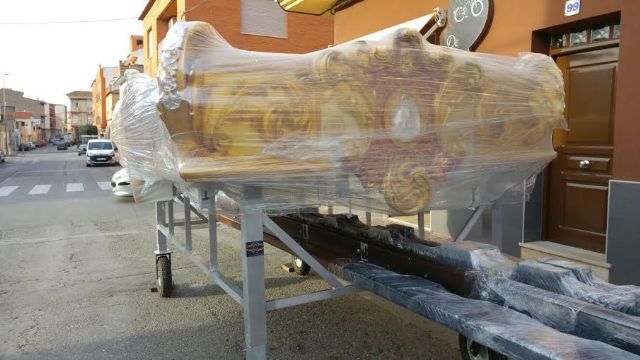 La Hdad. de Jesús en el Calvario modifica la estructura metálica interna de sus tres tronos y del sistema de tacos para perder peso, Foto 8