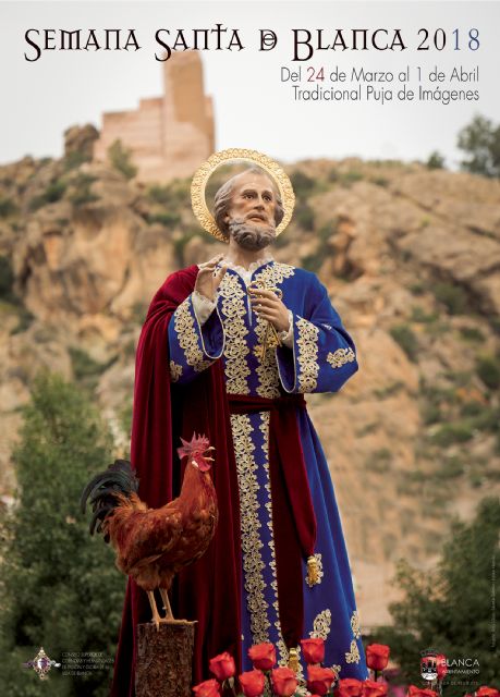 Una imagen de San Pedro Apóstol anuncia la Semana Santa de Blanca - 2, Foto 2
