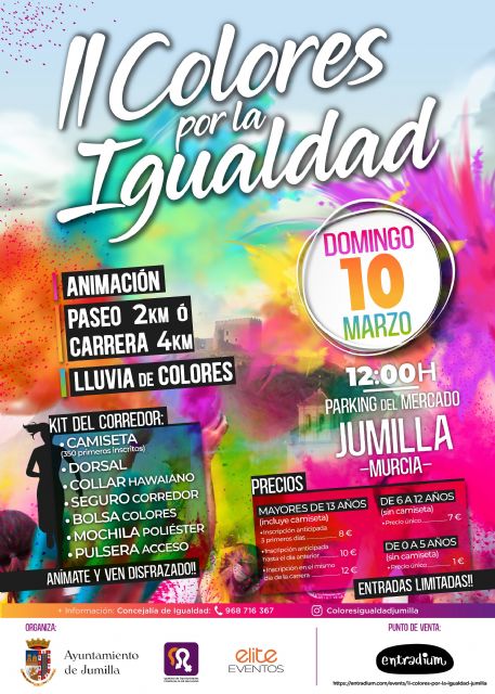 Jumilla organizará la segunda edición de la Carrera de Colores por la Igualdad el 10 de marzo - 1, Foto 1