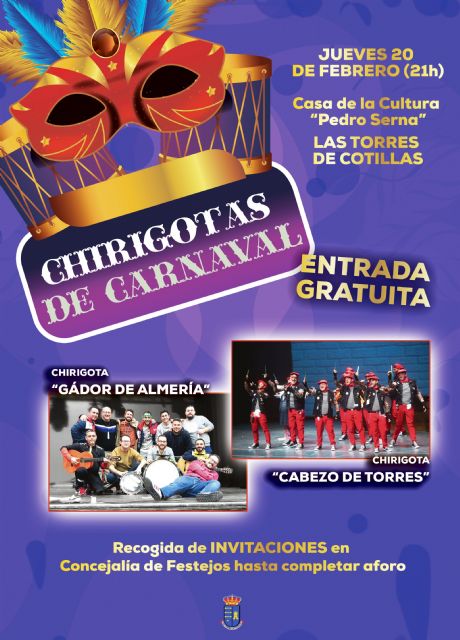 Una noche de chirigotas abrirá el Carnaval de Las Torres de Cotillas - 1, Foto 1