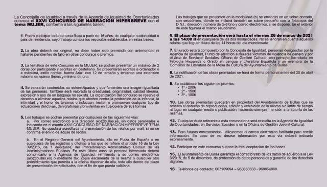 La Concejalía de Igualdad convoca el Concurso de Relatos Hiperbreves con el tema 'Mujer' - 1, Foto 1