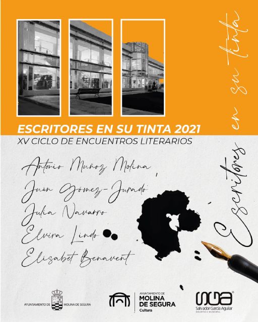 Antonio Muñoz Molina, Juan Gómez-Jurado, Julia Navarro, Elvira Lindo y Elísabet Benavent participan en el programa del Ciclo online Escritores en su tinta 2021 de Molina de Segura - 1, Foto 1