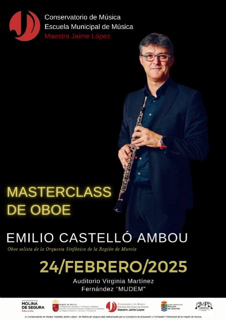 El Conservatorio de Música Maestro Jaime López de Molina de Segura organiza una master class de oboe el lunes 24 de febrero - 1, Foto 1