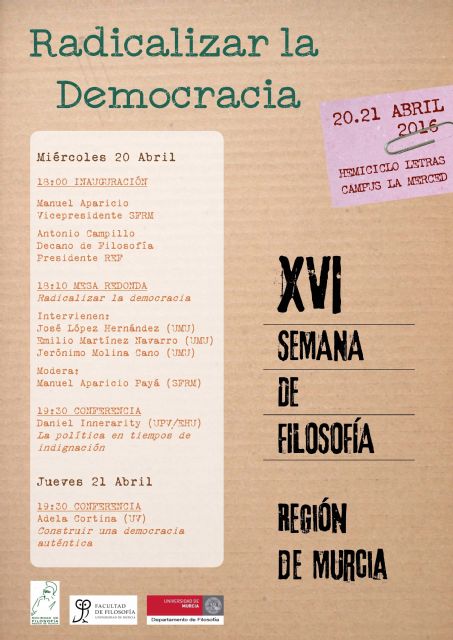 Adela Cortina participa en la Semana de Filosofía de la Universidad de Murcia - 1, Foto 1