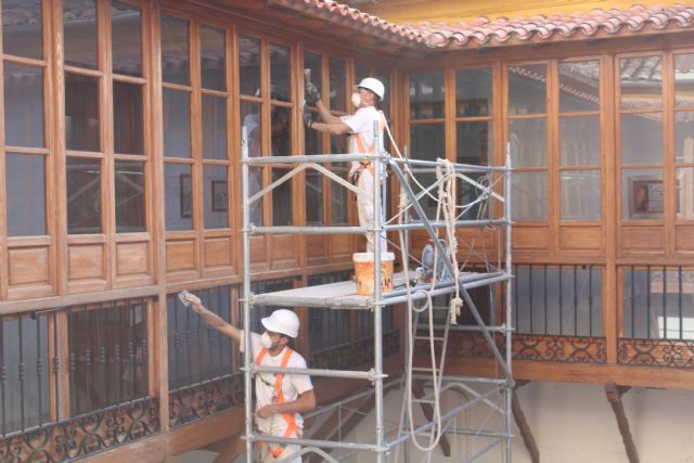 En marcha las obras de rehabilitación del patio y la entrada del Ayuntamiento - 1, Foto 1