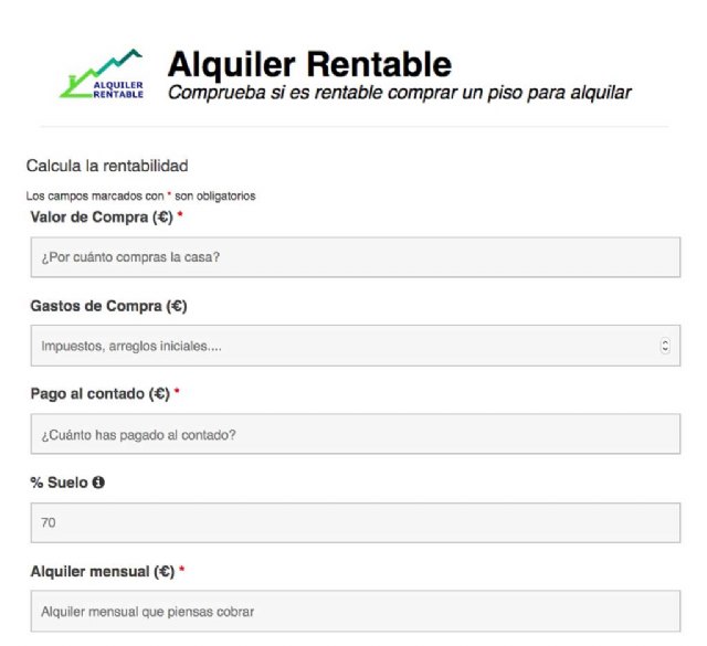 Nace Alquiler Rentable, el simulador gratuito e independiente para ayudar a los inversores a calcular la rentabilidad de comprar para alquilar - 1, Foto 1