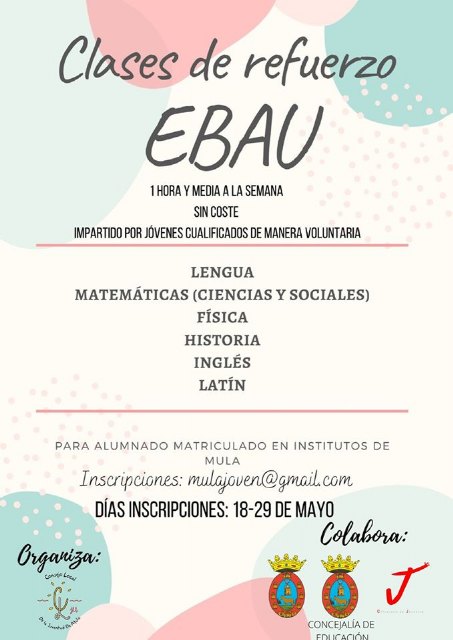 Clases de refuerzo gratuitas para alumnos de segundo de bachillerato que van a realizar las pruebas de acceso a la selectividad (EBAU) - 1, Foto 1
