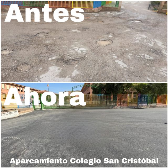 El Ayuntamiento de Lorca inicia los trabajos de reasfaltado del acceso y el aparcamiento del Colegio San Cristóbal y la Calle Pareja - 2, Foto 2