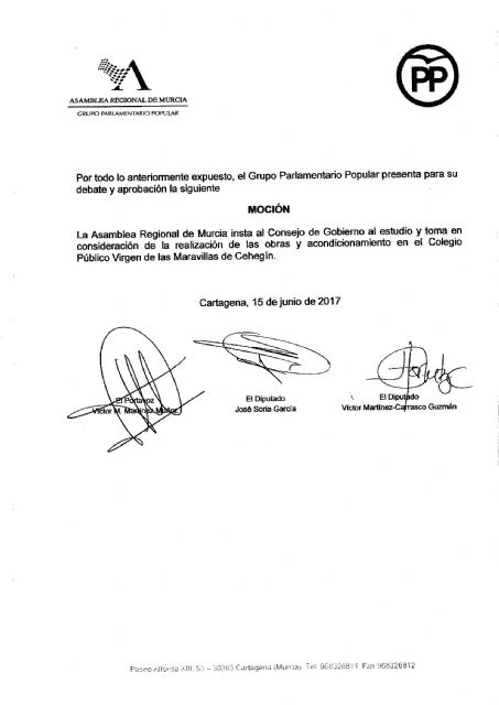 El Partido Popular de Cehegín traslada a la asamblea las necesidades del CEIP Virgen de las Maravillas - 3, Foto 3