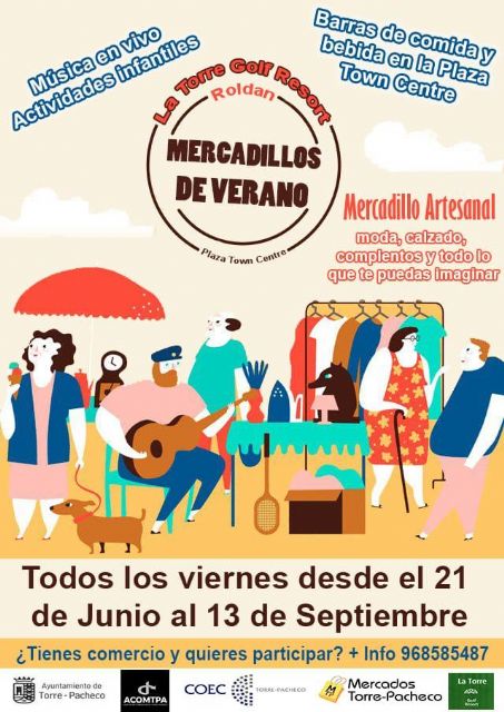 Visita al Mercadillo de la Torre Golf Resort de Roldán, cita obligada los viernes de verano - 2, Foto 2