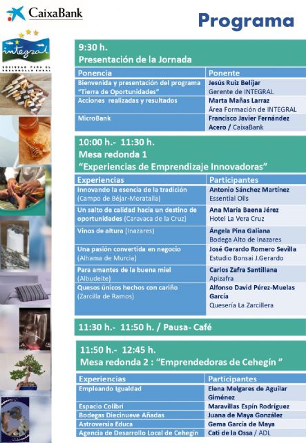 Cehegín acogerá la jornada “Experiencias innovadoras de Empredizaje en el Territorio Integral” - 2, Foto 2