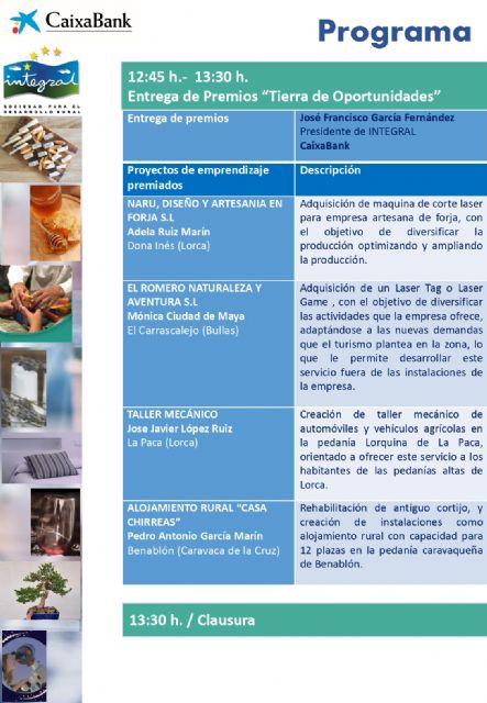 Cehegín acogerá la jornada “Experiencias innovadoras de Empredizaje en el Territorio Integral” - 3, Foto 3