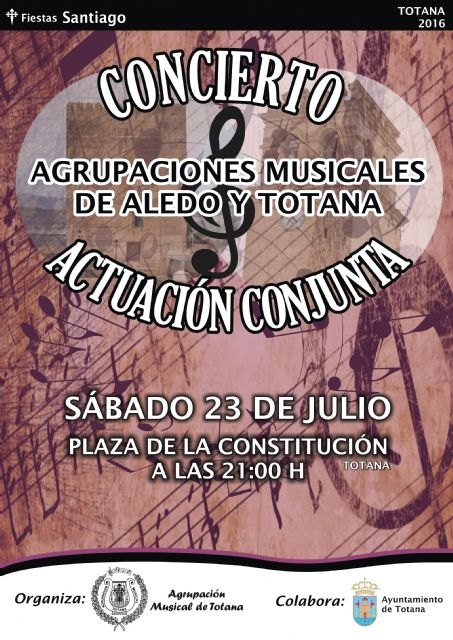 Las Agrupaciones Musicales de Aledo y Totana realizan una actuación conjunta este sábado en la plaza de la Constitución - 1, Foto 1