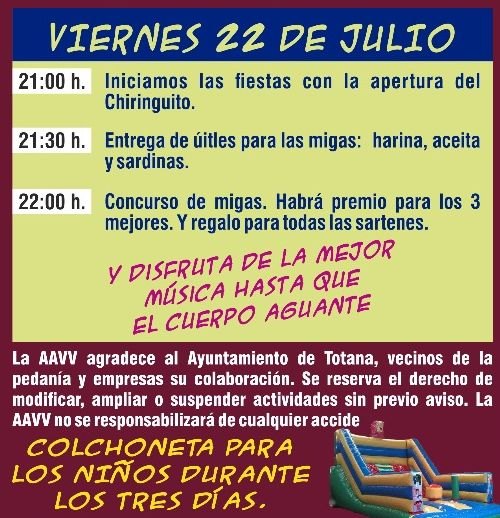 Las fiestas de El Raiguero Bajo se celebran este próximo fin de semana del 21 al 23 de julio - 3, Foto 3