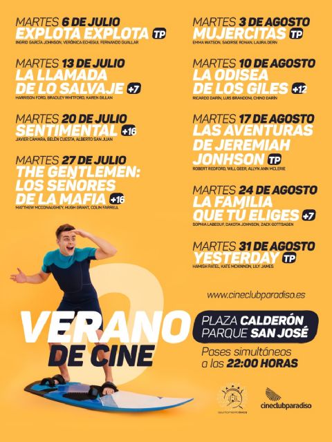 La programación de 'Cine de Verano' de Lorca continúa este martes, 20 de julio, con la comedia española 'Sentimental' en el Parque de San José y la Plaza de Calderón - 2, Foto 2