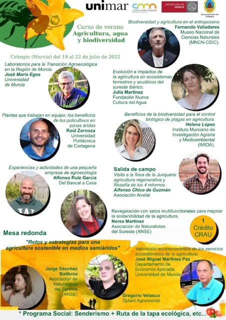 Inaugurado el curso de la Universidad del Mar Agricultura, Agua y Biodiversidad - 5, Foto 5