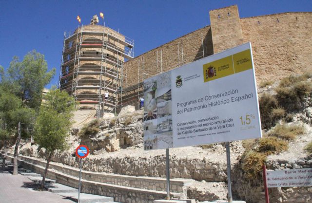 Las obras en la muralla del Castillo de Caravaca mejoran la seguridad de la estructura y previenen problemas de humedad - 2, Foto 2