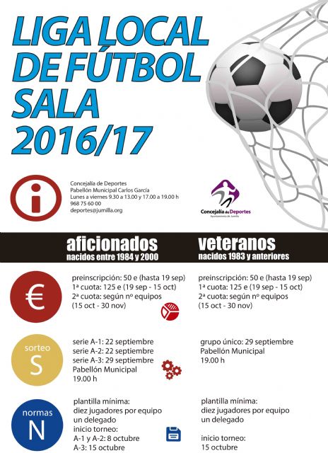 Último día para realizar preinscripciones de equipos en la Liga Local de Fútbol Sala - 1, Foto 1