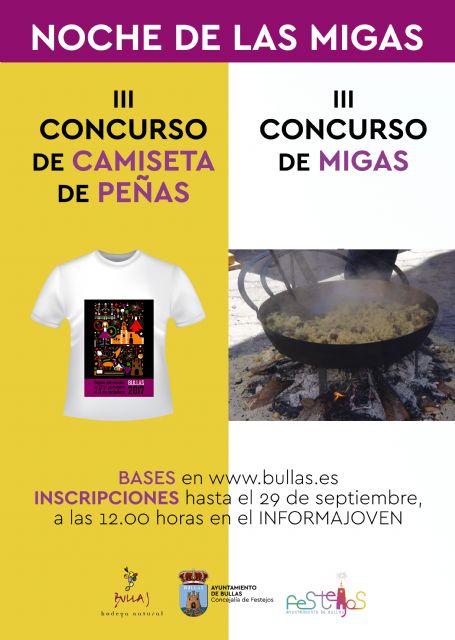 'La Noche de las migas' trae por tercer año los concursos de mejor camiseta de peñas y mejor sartenada de migas - 1, Foto 1