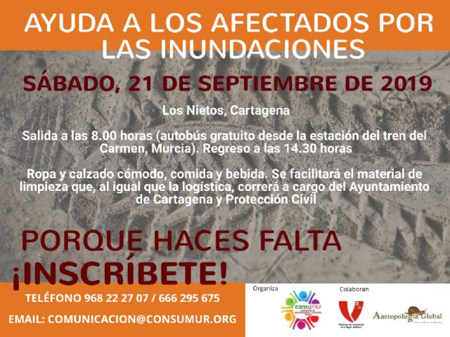 CONSUMUR se une a las labores de voluntariado en las zonas afectadas por las inundaciones - 1, Foto 1