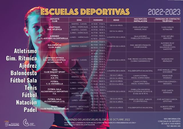 Abierto el plazo de inscripción para las Escuelas Deportivas - 1, Foto 1