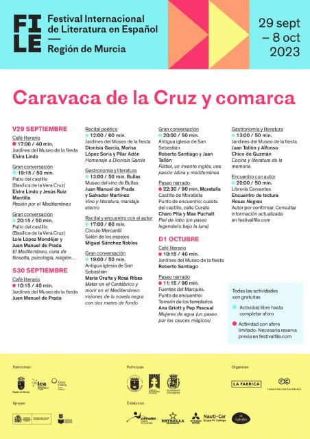 Caravaca y Cartagena, sedes principales del Festival Internacional de Literatura en Español - 1, Foto 1