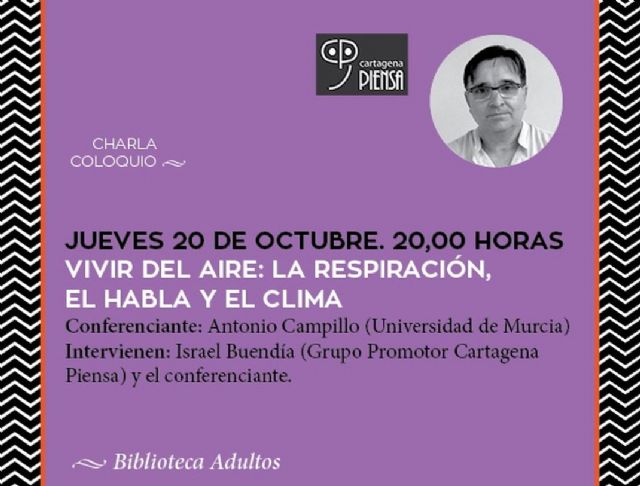 Antonio Campillo dará una charla el jueves sobre la respiración, el habla y el clima en el Luzzy - 1, Foto 1