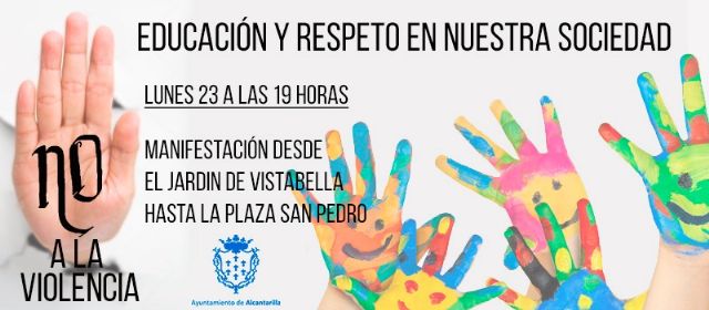 El Ayuntamiento de Alcantarilla convoca para el próximo lunes una manifestación contra la violencia, tras la agresión sufrida por una monitora del servicio de comedor del Colegio Ntra. Sra. de la Asunción - 1, Foto 1