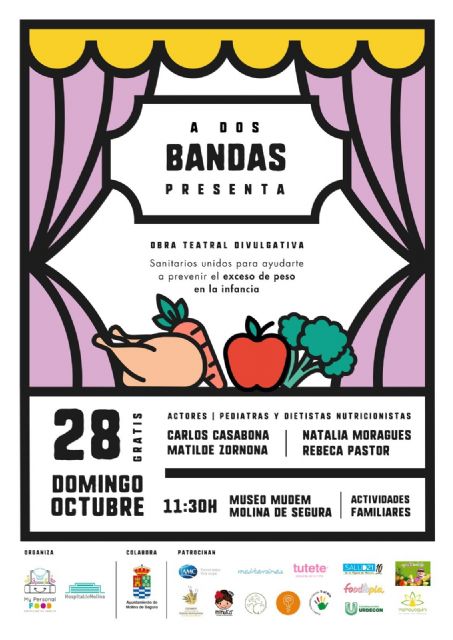 El evento #ADosBandas, con dietistas-nutricionistas y pediatras unidos para prevenir el exceso de peso en la infancia, cambia de fecha y se celebra el domingo 28 de octubre, en Molina de Segura - 1, Foto 1