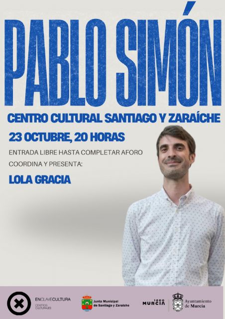 Pablo Simón invitado especial en la apertura de curso en el CC Santiago y Zaraíche el jueves 23 de octubre - 1, Foto 1