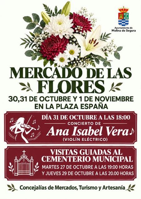 El Ayuntamiento de Molina de Segura organiza el Mercado de las Flores 2026 del 30 de octubre al 1 de noviembre - 2, Foto 2