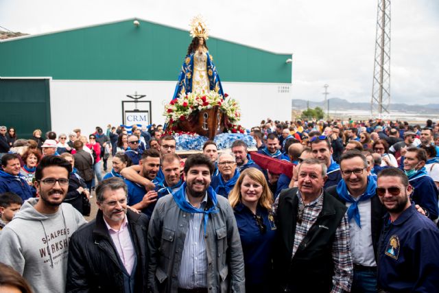 Miles de romeros acompañan a la Purísima Concepción hasta la ermita de Bolnuevo - 4, Foto 4