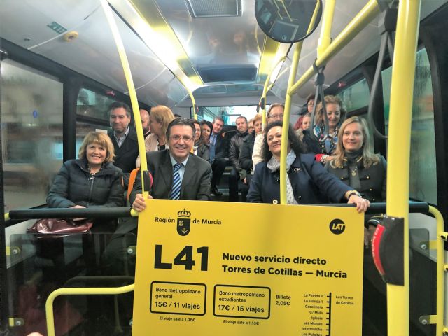 Autobuses LAT presenta un nuevo servicio directo entre Las Torres de Cotillas y la ciudad de Murcia - 1, Foto 1