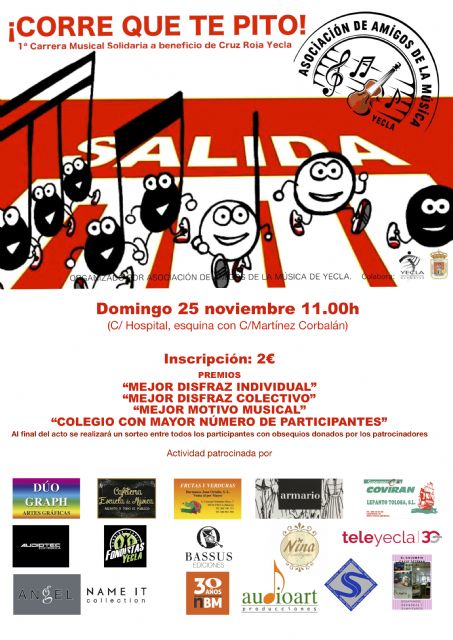 Asociación amigos de la música de Yecla carrera músical solidaria Corre que te pito - 1, Foto 1